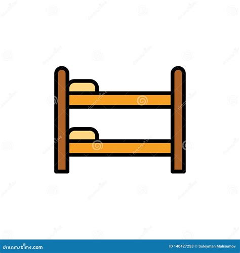 Bunk Bed Vector Icon Sign Symbol Stock Vector Illustration Of Home