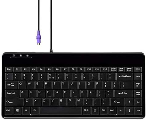 Perixx Periboard P Wired Ps Mini Keyboard Black Us English Layout