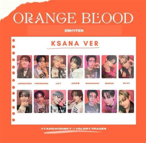 Enhypen Orange Blood Photocards Template Dev Onallcylinders