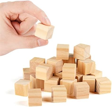 Amazon Zeonhak Pcs Inch Natural Wooden Cubes Mini