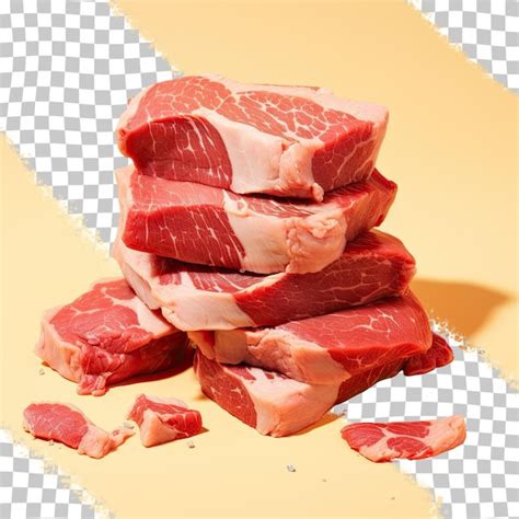 Carne Bovina Crua De Fundo Transparente Psd Premium