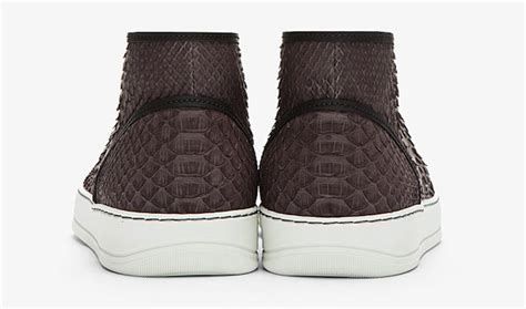 LANVIN PYTHON SKIN MID TOP SNEAKERS AmgLifestyle