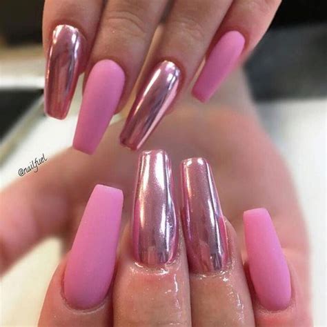 Pink Chrome Nails