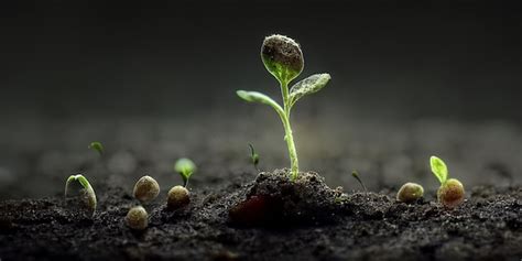 Germinando Sementes De Vegetais Na Terra Em Diferentes Esta Es Foto