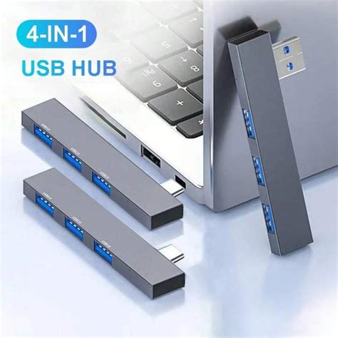 Mini Usb Type C Hub 4 Port Adapter Usb 20 Multi Splitter 4 In 1 Usb