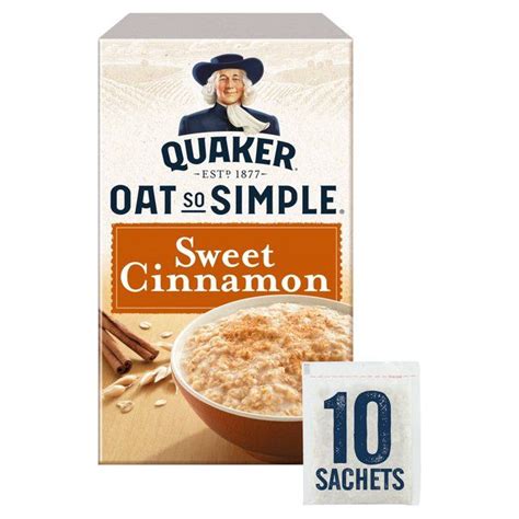 Quaker Oat So Simple Sweet Cinnamon Porridge 33g X Oats Quaker Breakfast Solutions Quaker