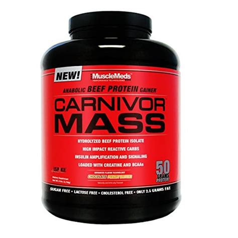 Musclemeds Carnivor Mass Anabolic Beef Protein Gainer Chocolate Peanut Butter 6 Pounds