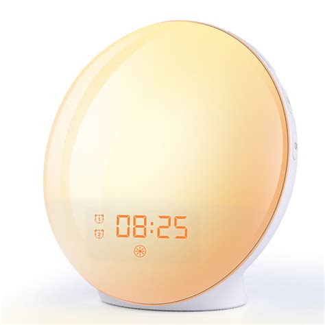 Smart Alarm Clock Wake Up Light Sunrise Alarm Clock Supports App Control With Fm Radio