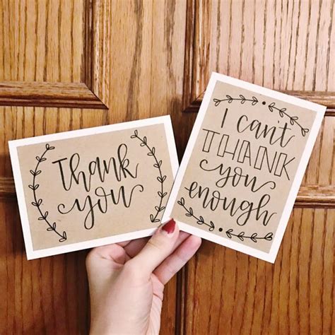 Set Of 6 Thank You Cards I Cant Thank You Enough Etsy