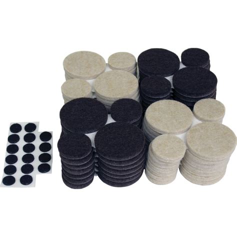 Everbilt Assorted Self Adhesive Round Furniture Sliders Felt Pads And