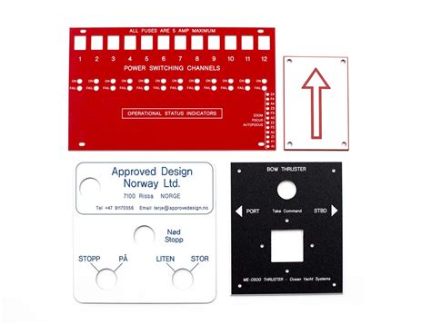 Traffolyte Labels, Panels and Signs - Laser Engraved