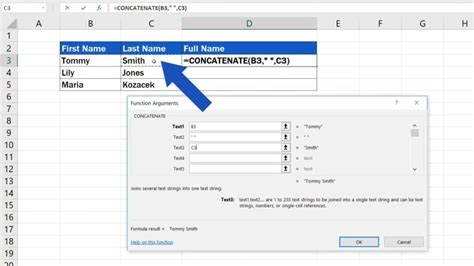 Combine First And Last Names Excel