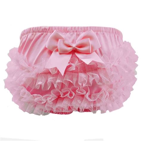 Baby Frilly Pants Nappy Diaper Cover White Frilly Pants Pink Frilly