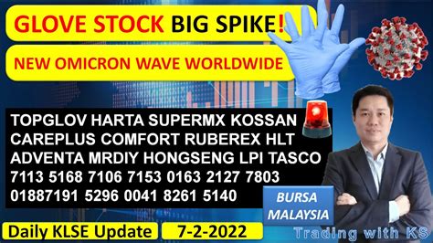 Daily KLSE BURSA Update 7 2 2022 GLOVE STOCK BIG SPIKE SPIKE NEW