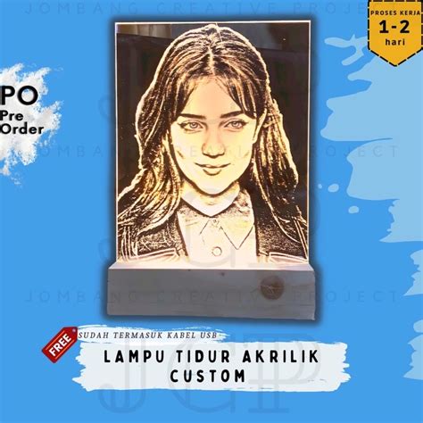 Jual LAMPU TIDUR AKRILIK CUSTOM LAMPU TIDUR AKRILIK CUSTOM FOTO