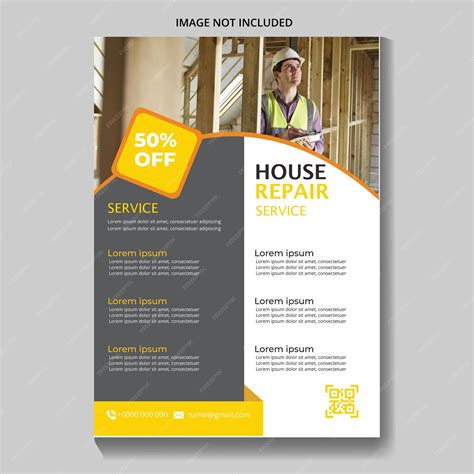 Um panfleto para um serviço de conserto de casas template flyer designs