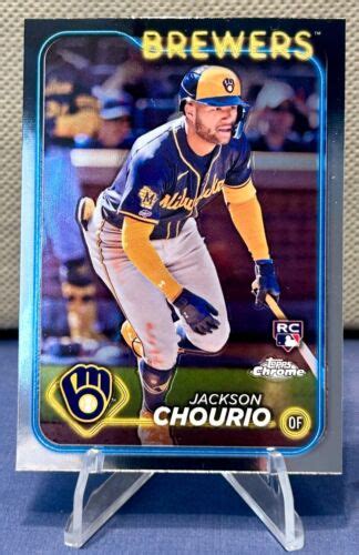 Jackson Chourio Topps Chrome Base Set Rookie Card Rc