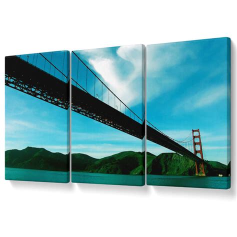 Ebern Designs San Francisco Golden Gate Bridge Blue View Piece