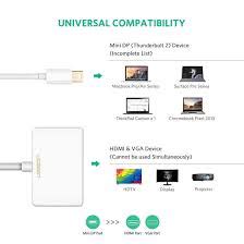 UGREEN MM123 30843 USB TYPE C TO HDMI VGA CONVERTER WHITE