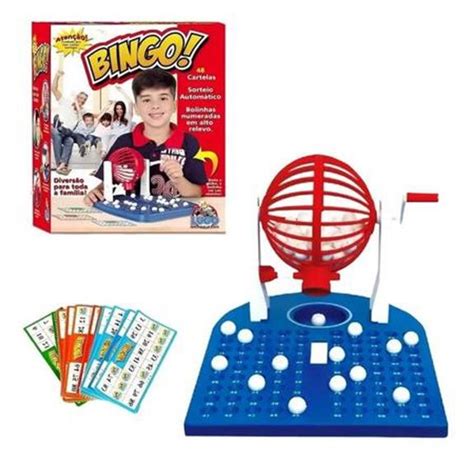 Jogo De Bingo Roleta Cartelas Bolinhas Brinquedos Original Jogo