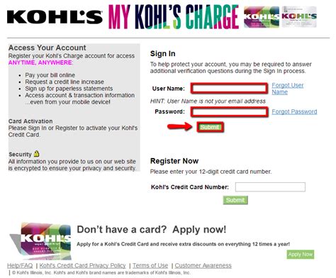 Kohl S Credit Card Login Make A Payment Creditspot