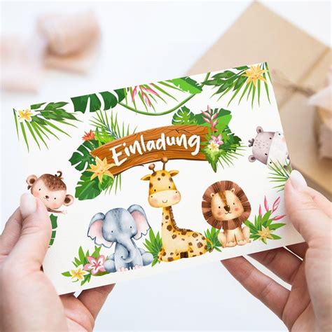 Jungle Invitation Etsy De