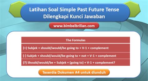 25 Soal Simple Present Tense Dan Kunci Jawaban Bimbel Brilian