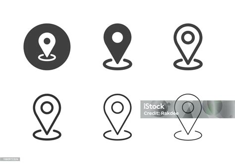 Map Pinpoint Icons Multi Series Stock Illustration Download Image Now