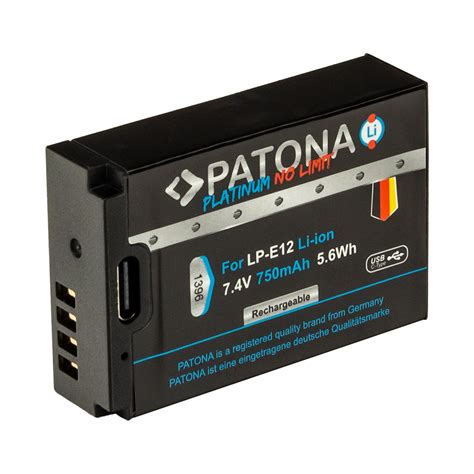 Patona Platinum Akku Mit Usb C Input F R Canon Lp E Pts Trading