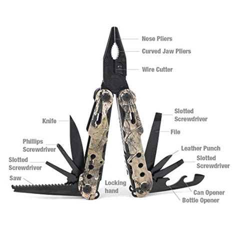 MOSSY OAK Multi Tool 13 In 1 Multi Function Pliers Folding Pocket