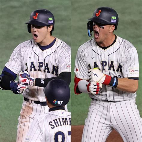 ヌートバー（右）と大谷のペッパーミル・パフォーマンス スポニチ Sponichi Annex 野球 侍ジャパン 侍 野球