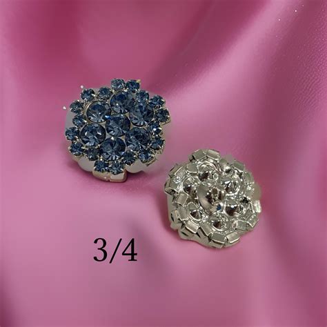 Diy Flower Blue Rhinestones