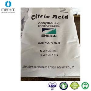 Food Acidity Regulators China Citric Acid Food Additive