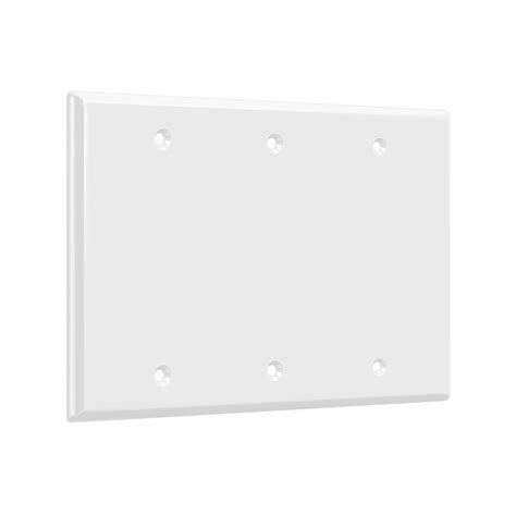 Blank Cover Three Gang Wall Plate Enerlites