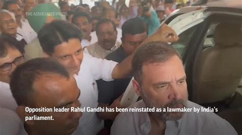 Rahul Gandhi Reinstated As Lawmaker In India