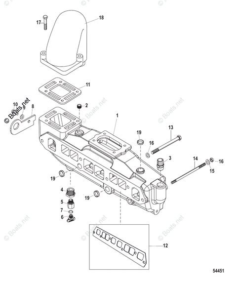 Mercruiser Sterndrive Gas Engines Oem Parts Diagram For Intake