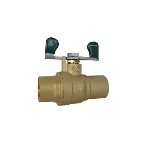 5595abw Lf Brass Full Port Ball Valve With Wing Handle Red White Valve Corp