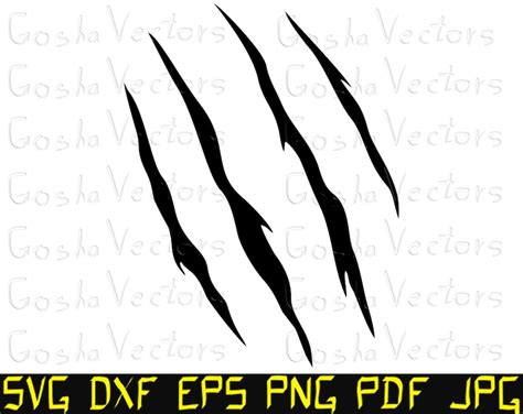 Claw Marks Svg Scratches Svg Claw Scratch Svg Cut File T Etsy