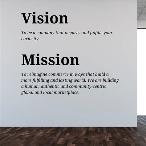 Custom Mission Vision Statement Office Wall Decal / - Etsy