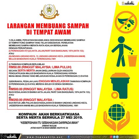 Kompaun Jika Buang Sampah Di Tempat Awam TRDI News