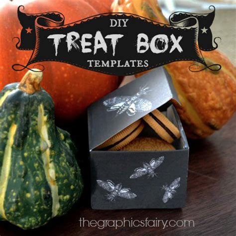 Diy Halloween Treat Boxes Free Printables The Graphics Fairy