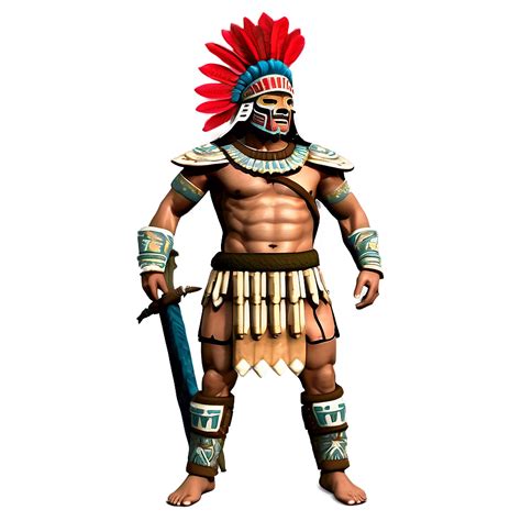 Download Aztec Warrior In Full Armor Png 06252024