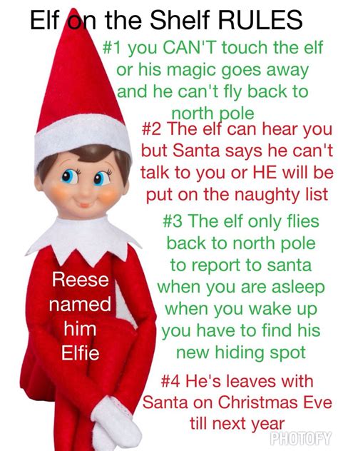 Printable Elf On The Shelf Rules Printable Computer Tools