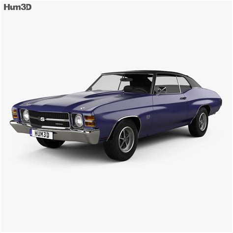 Chevrolet Chevelle SS 454 LS5 convertible 1971 3D model - Download ...