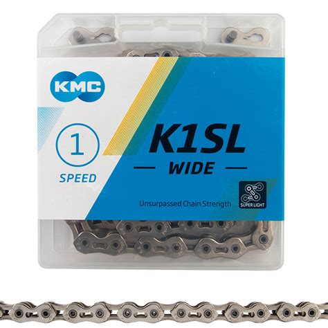 Kmc 18 K1sl Superlite Hollow Pin Chain Silver Planet Bmx