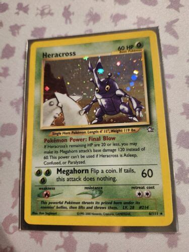 Pok Mon Tcg Heracross Neo Genesis Holo Rare Great Condition Lp