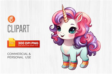 Watercolor Cute Unicorn Clipart Set Graphic By Crafticy · Creative Fabrica