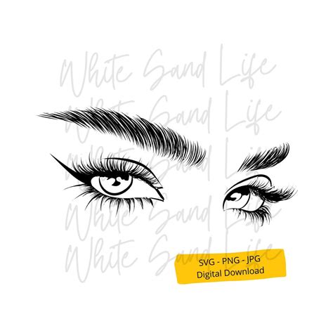 Eyelashes Svg Lashes Png Eyebrows Svg Woman Eyelashes Svg Makeup