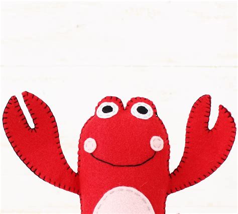 Lobster Sewing Pattern Stuffed Red Lobster Pattern Plush Etsy