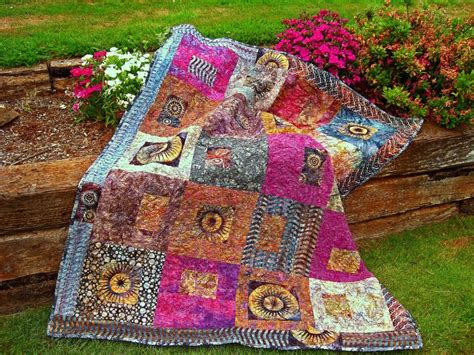 Batik Compass Quilt Among Flowers Jigsaw Puzzle In Handmade Puzzles On